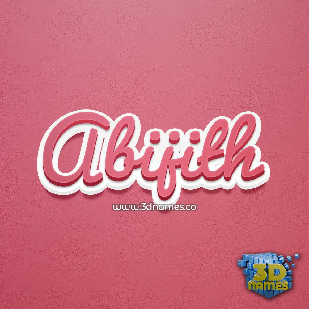 abijith in Red Scribble style - 3D name wallpaper