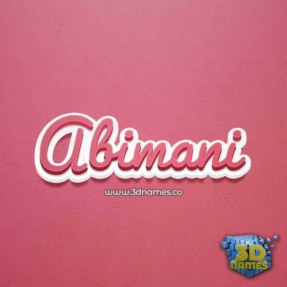 abimani in Red Scribble style - 3D name wallpaper