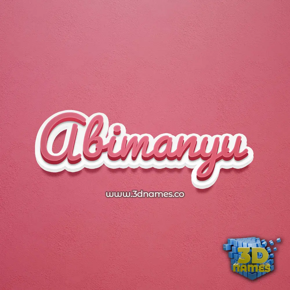abimanyu in Red Scribble style - 3D name wallpaper