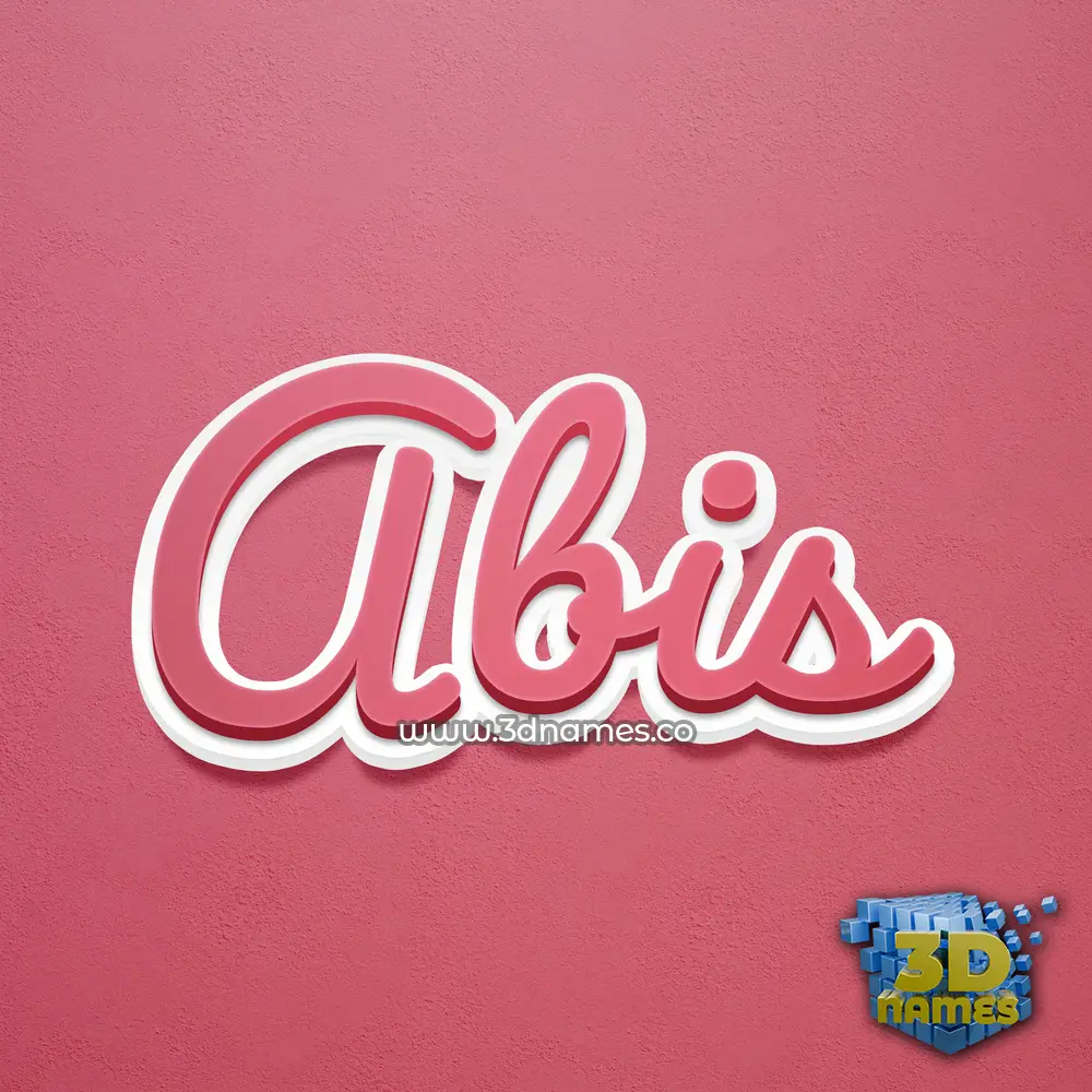 abis in Red Scribble style - 3D name wallpaper
