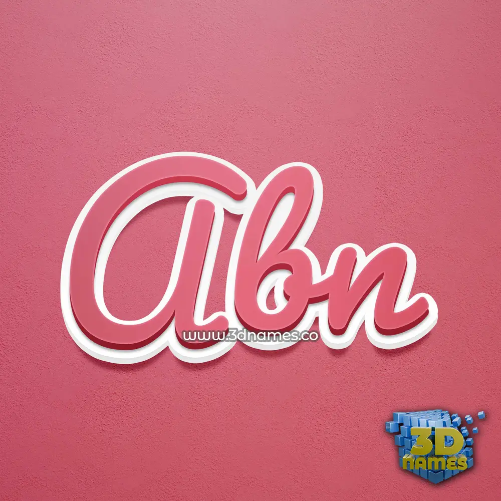 abn in Red Scribble style - 3D name wallpaper
