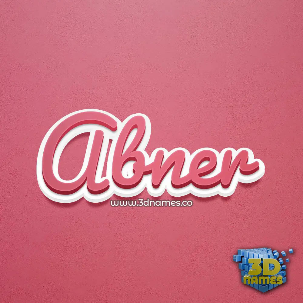 abner in Red Scribble style - 3D name wallpaper
