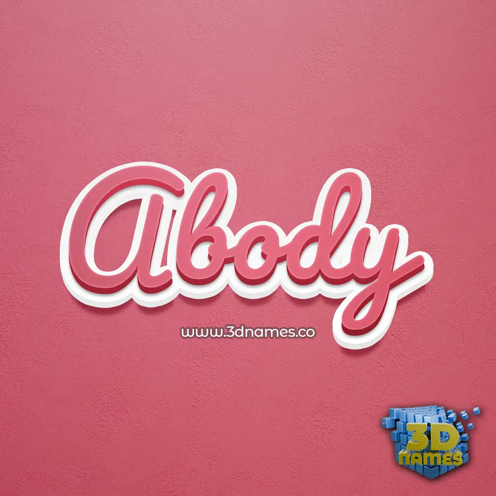 abody in Red Scribble style - 3D name wallpaper