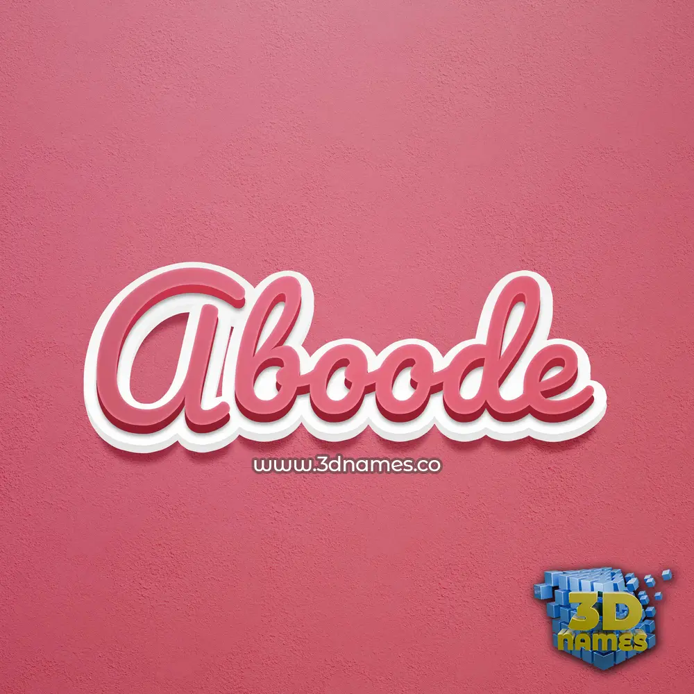 aboode in Red Scribble style - 3D name wallpaper
