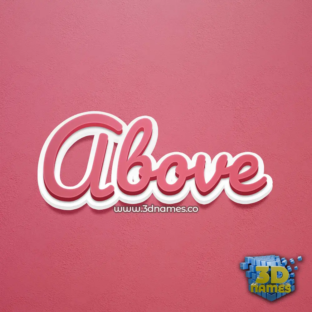 above in Red Scribble style - 3D name wallpaper