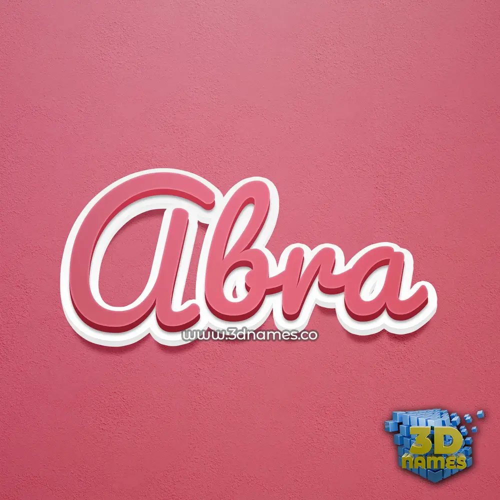 abra in Red Scribble style - 3D name wallpaper