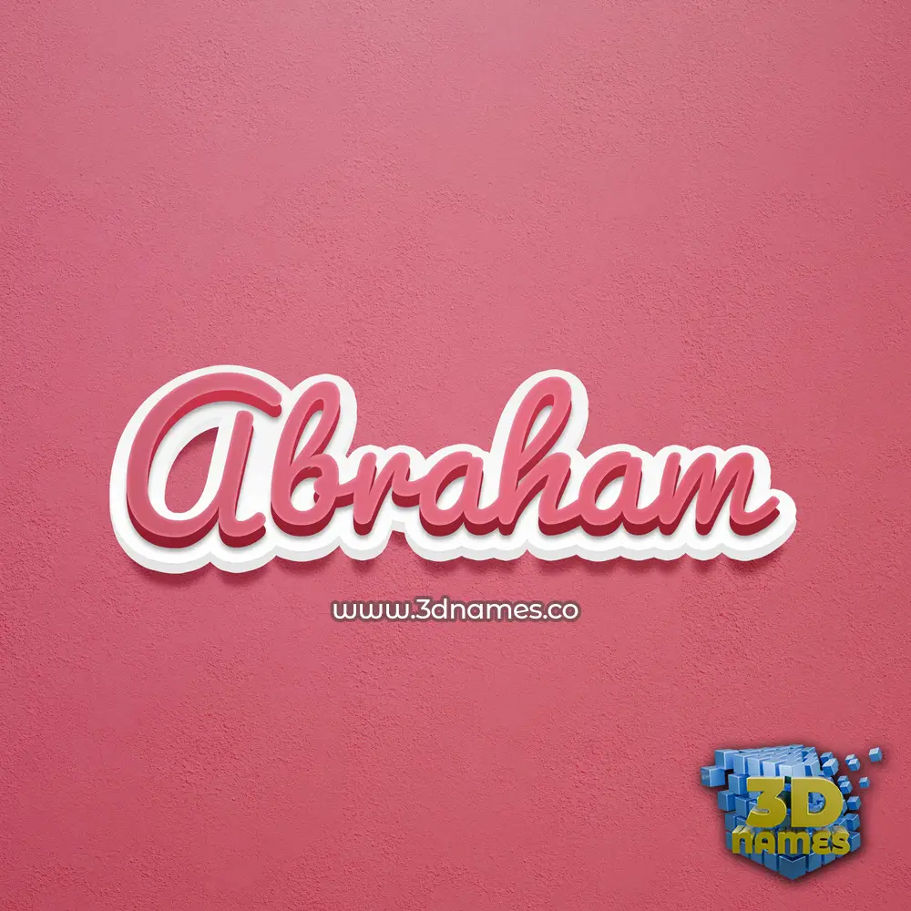 abraham in Red Scribble style - 3D name wallpaper