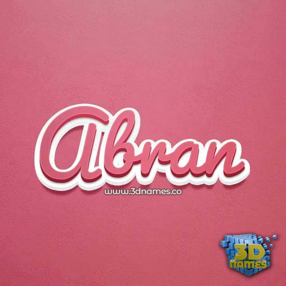 abran in Red Scribble style - 3D name wallpaper