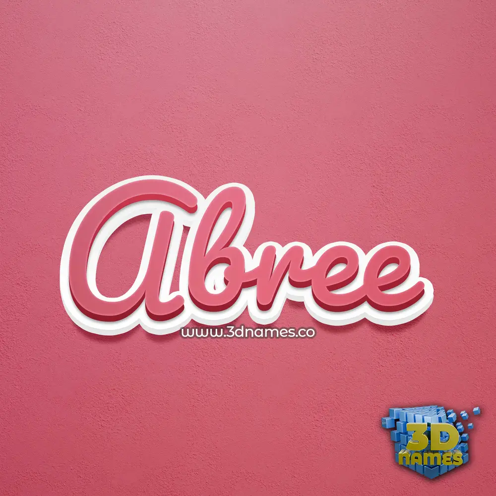 abree in Red Scribble style - 3D name wallpaper