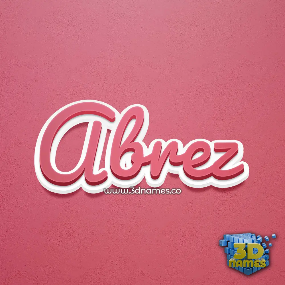 abrez in Red Scribble style - 3D name wallpaper