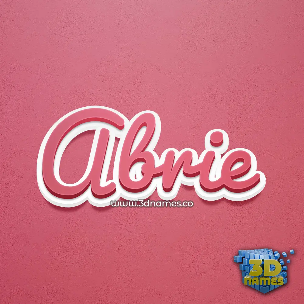 abrie in Red Scribble style - 3D name wallpaper