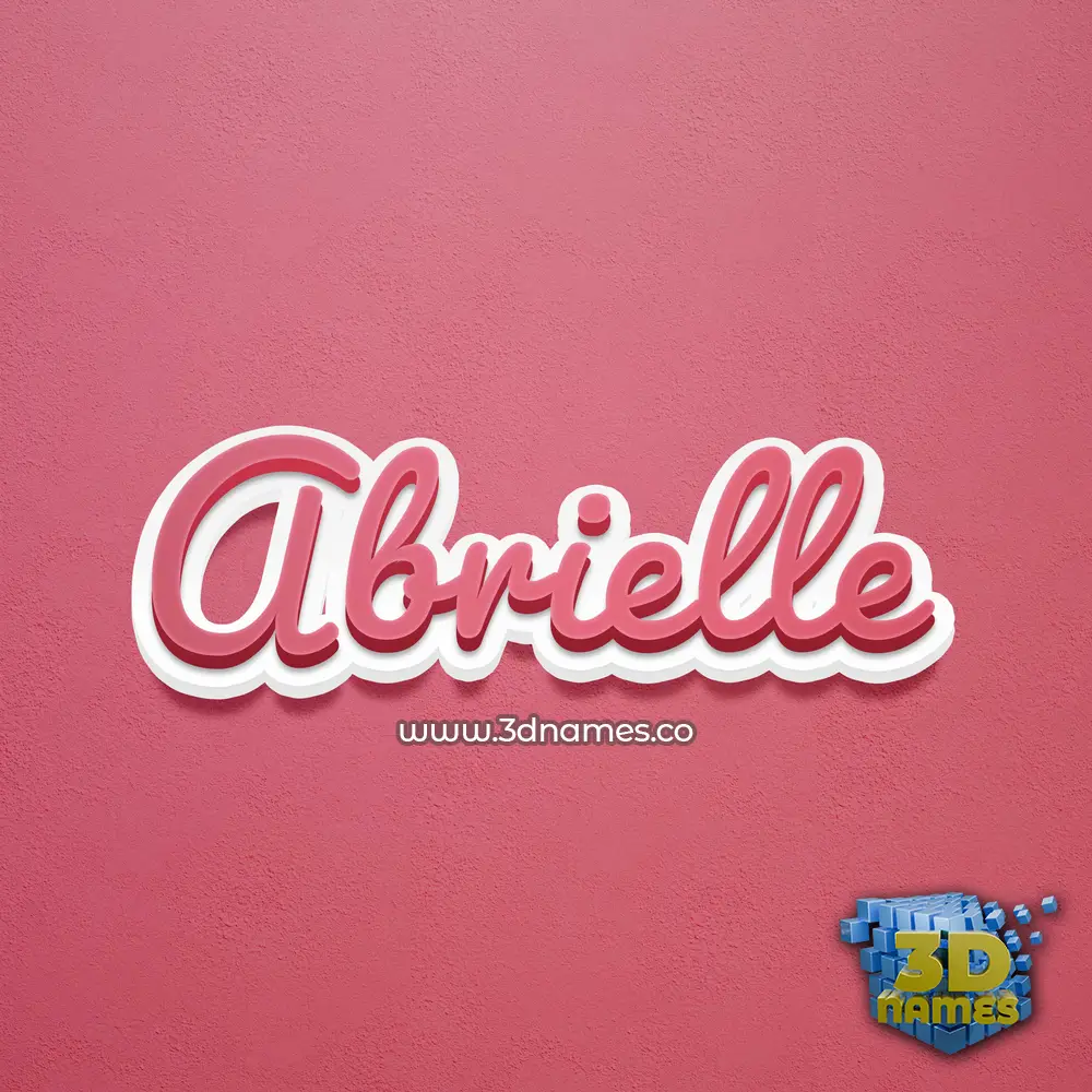 abrielle in Red Scribble style - 3D name wallpaper
