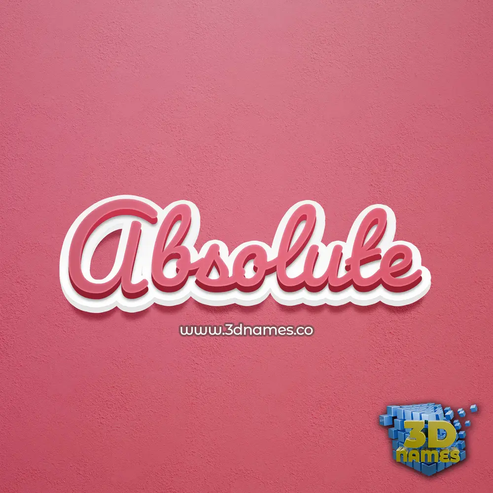 absolute in Red Scribble style - 3D name wallpaper
