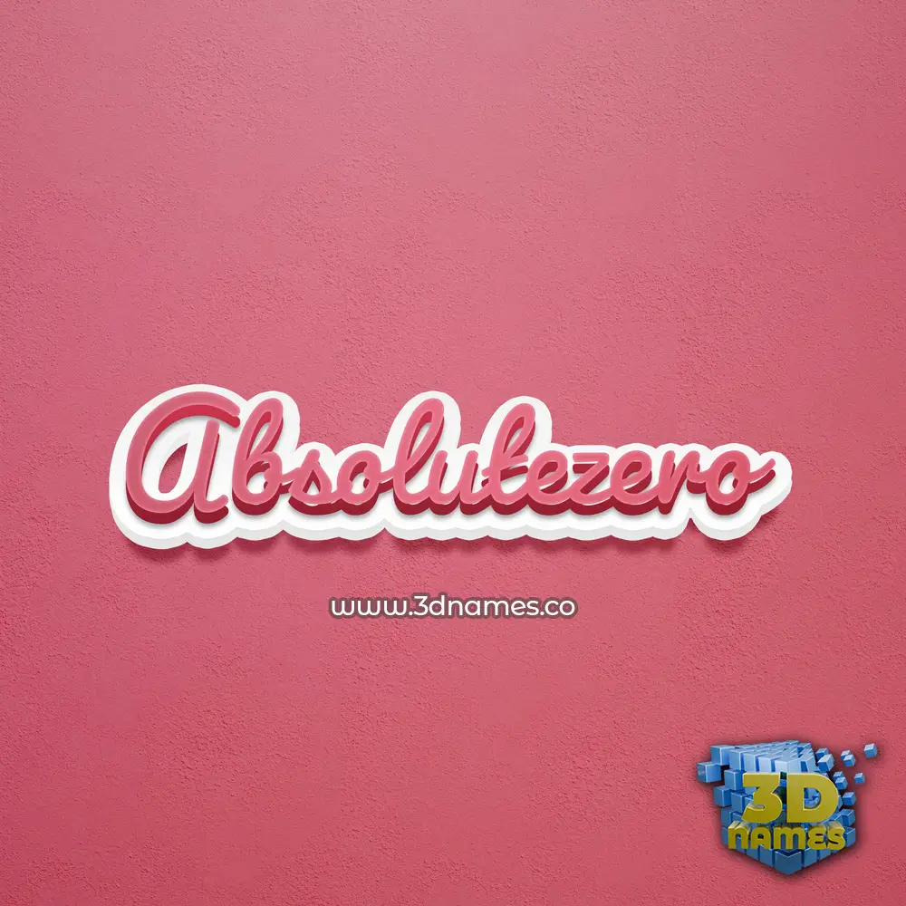 absolutezero in Red Scribble style - 3D name wallpaper