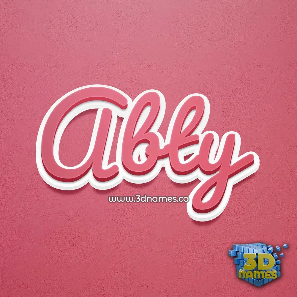abty in Red Scribble style - 3D name wallpaper