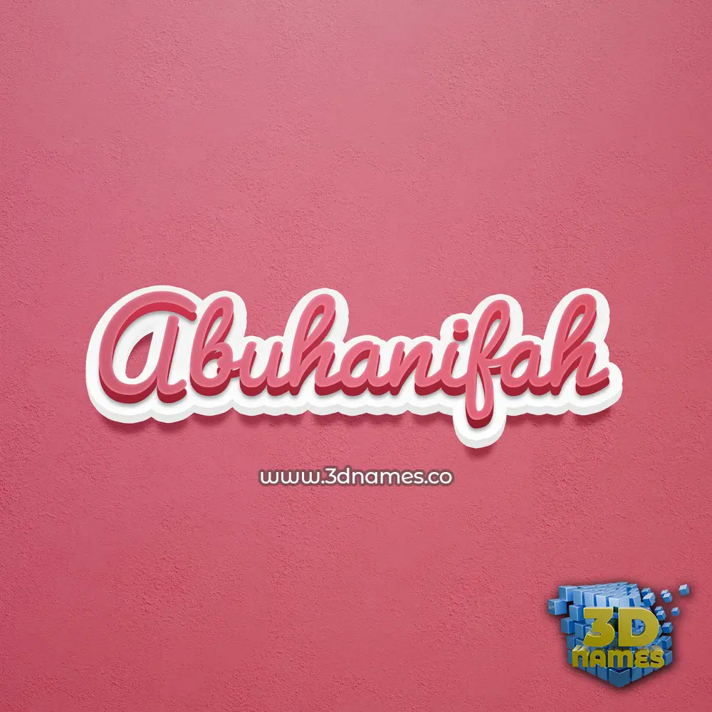 abuhanifah in Red Scribble style - 3D name wallpaper