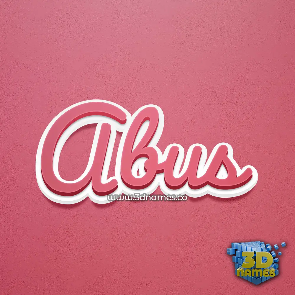 abus in Red Scribble style - 3D name wallpaper