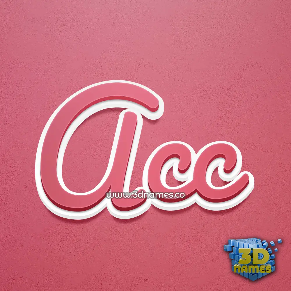 acc in Red Scribble style - 3D name wallpaper