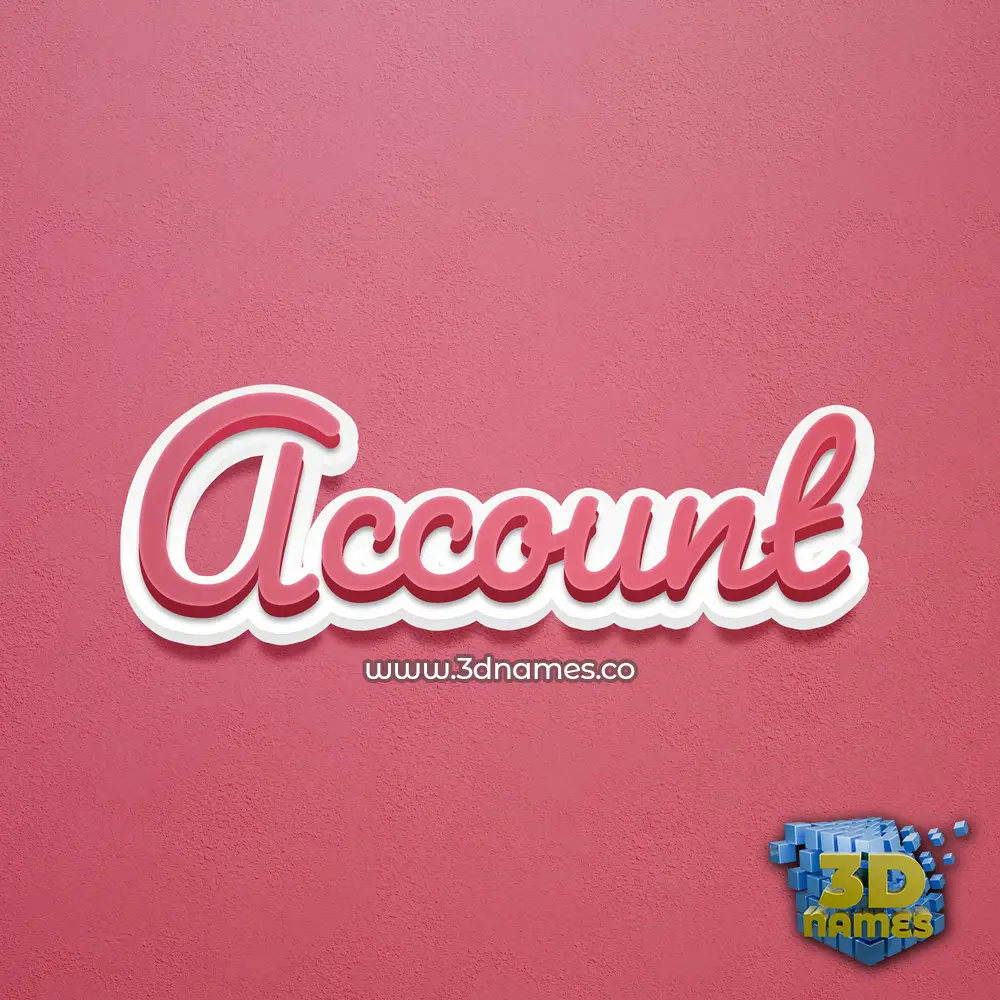 account in Red Scribble style - 3D name wallpaper