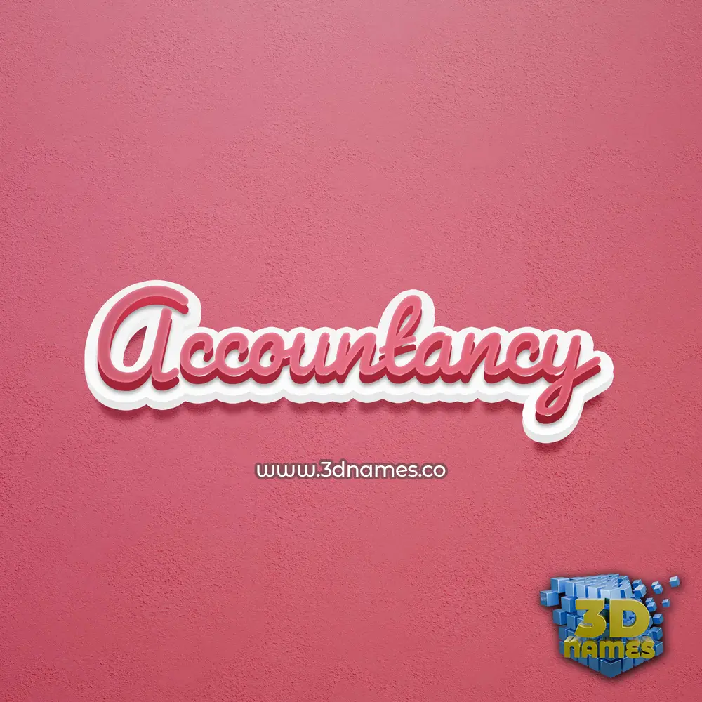 accountancy in Red Scribble style - 3D name wallpaper