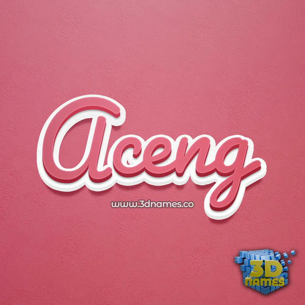 aceng in Red Scribble style - 3D name wallpaper