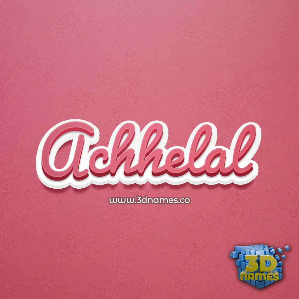 achhelal in Red Scribble style - 3D name wallpaper
