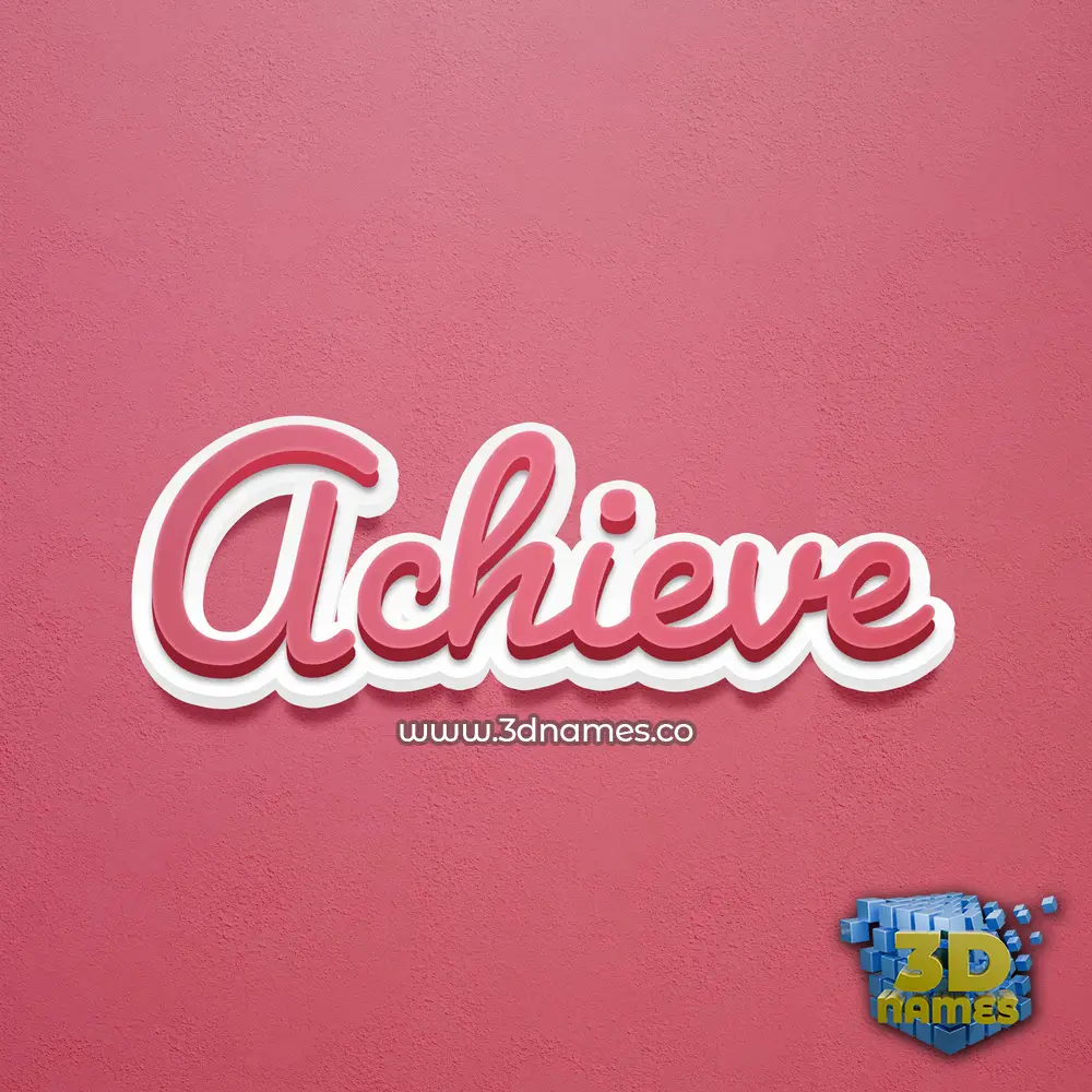 achieve in Red Scribble style - 3D name wallpaper