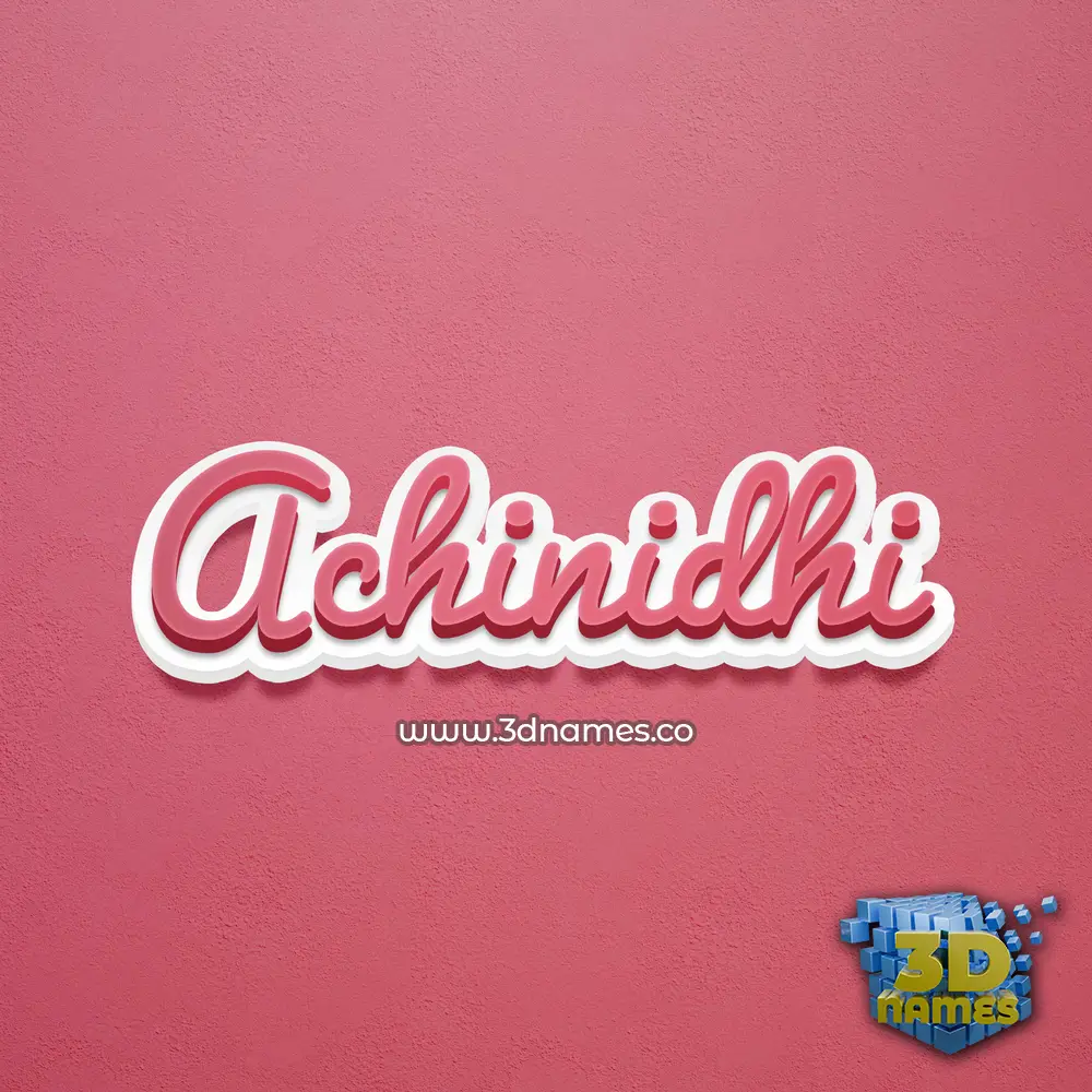 achinidhi in Red Scribble style - 3D name wallpaper