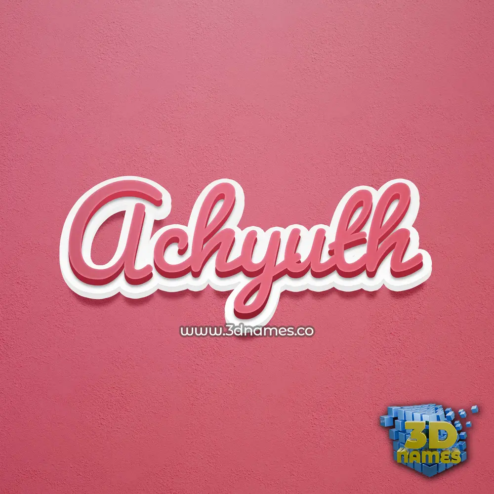 achyuth in Red Scribble style - 3D name wallpaper
