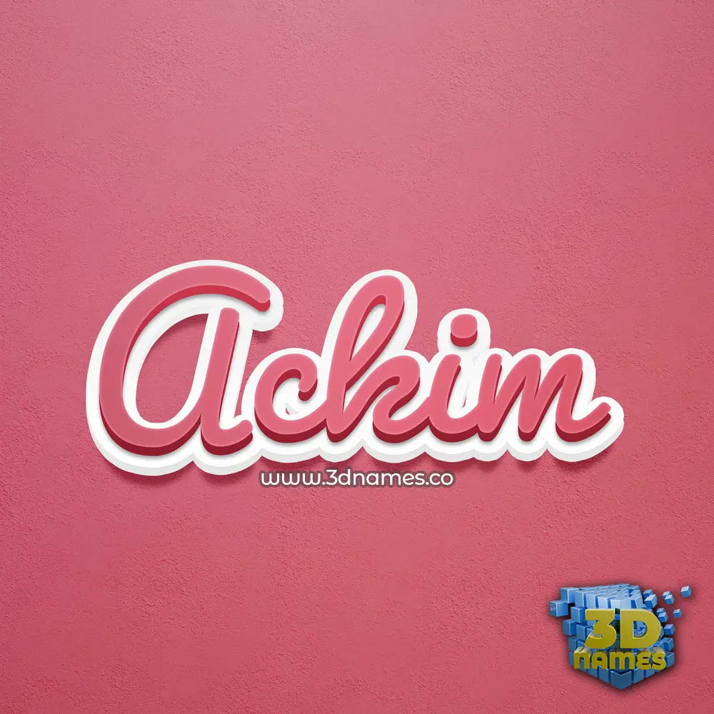 ackim in Red Scribble style - 3D name wallpaper