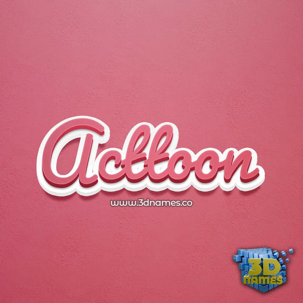 acttoon in Red Scribble style - 3D name wallpaper
