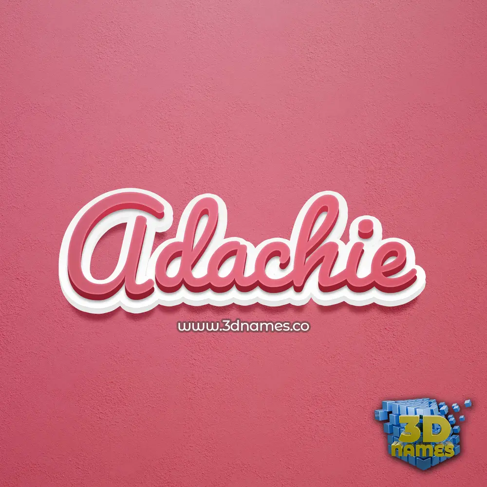 adachie in Red Scribble style - 3D name wallpaper