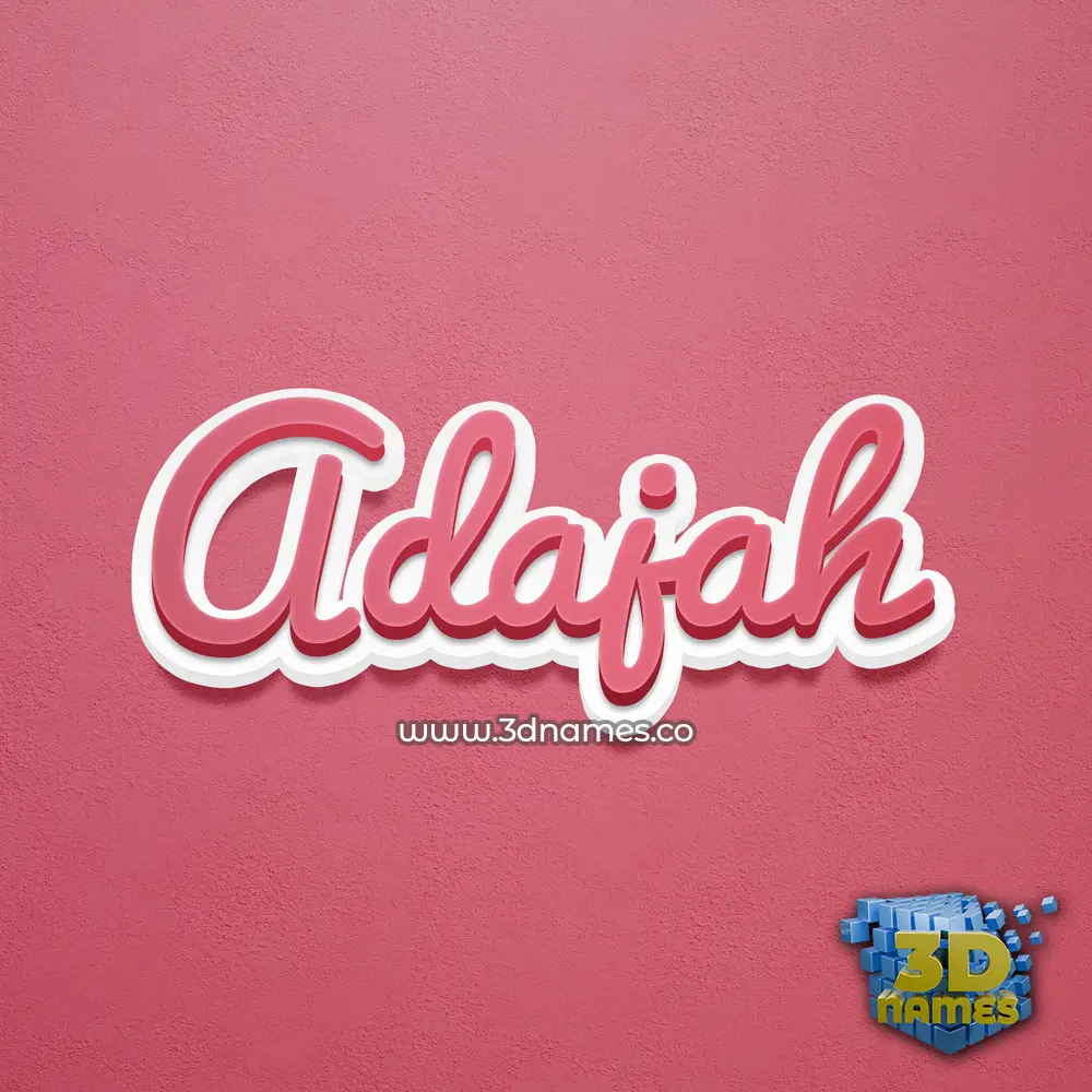 adajah in Red Scribble style - 3D name wallpaper