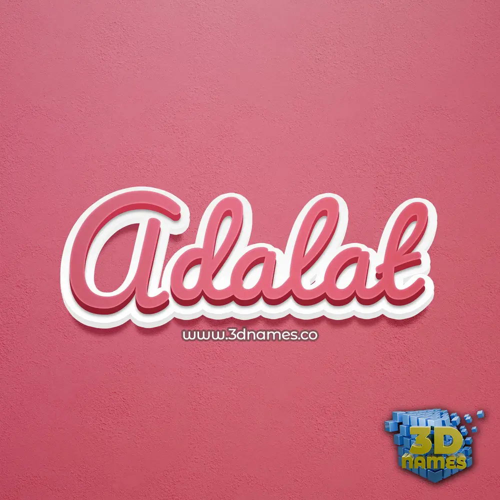 adalat in Red Scribble style - 3D name wallpaper