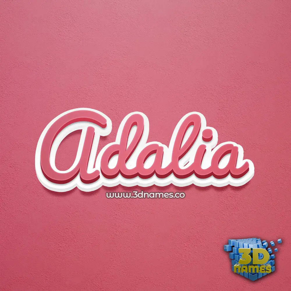 adalia in Red Scribble style - 3D name wallpaper