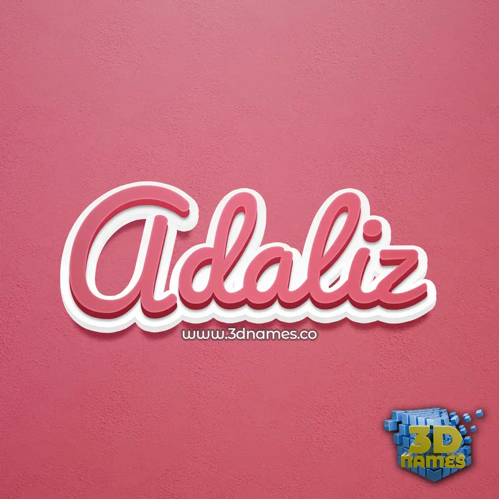adaliz in Red Scribble style - 3D name wallpaper