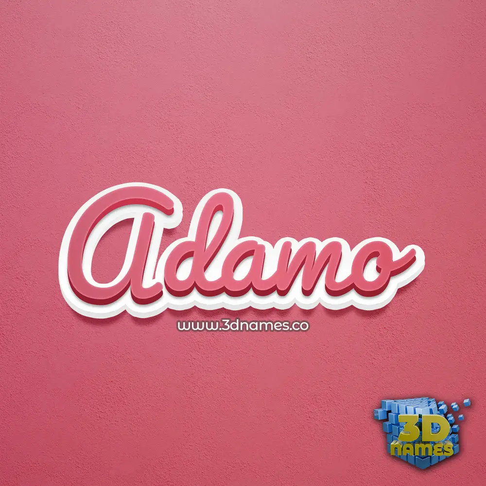 adamo in Red Scribble style - 3D name wallpaper