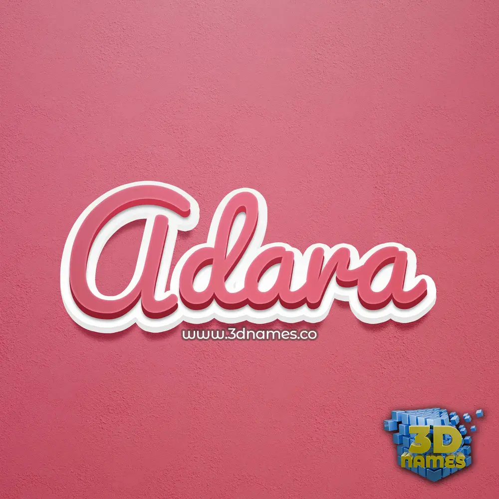 adara in Red Scribble style - 3D name wallpaper