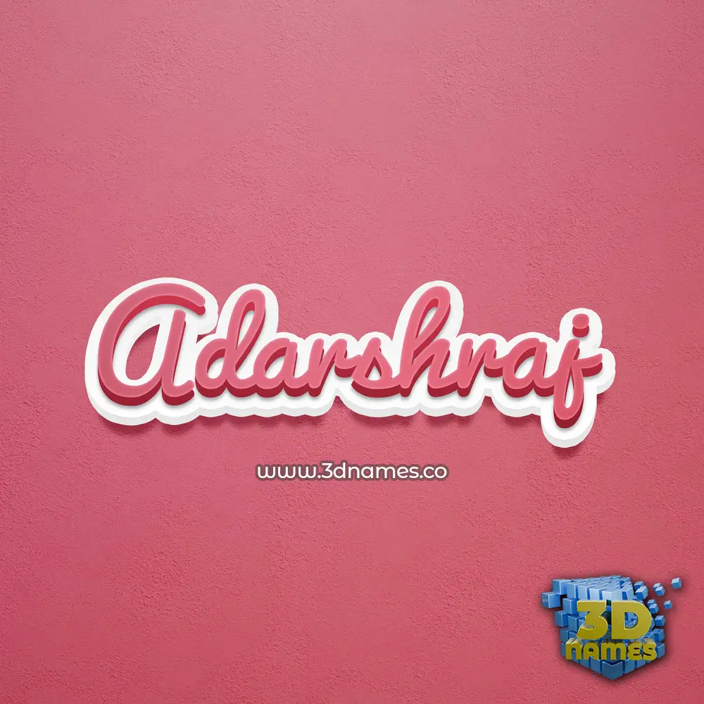adarshraj in Red Scribble style - 3D name wallpaper