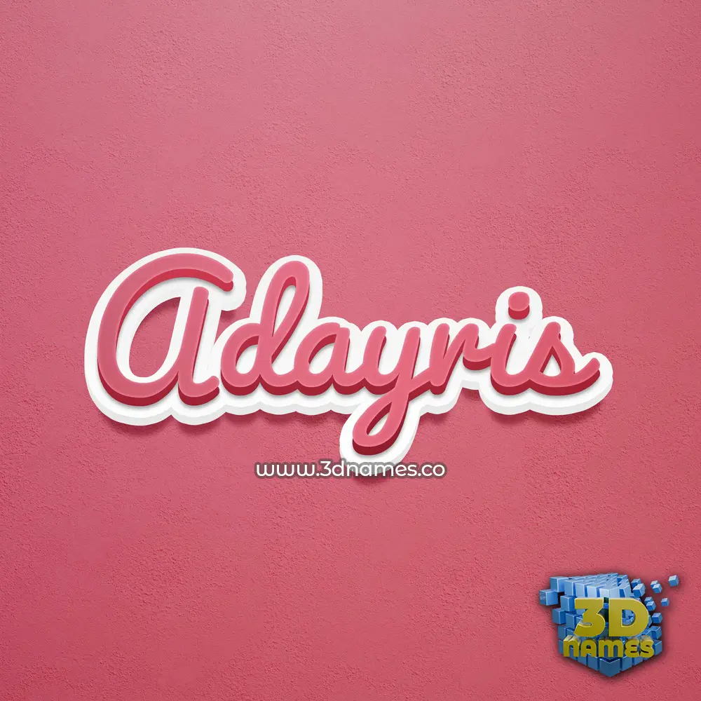 adayris in Red Scribble style - 3D name wallpaper