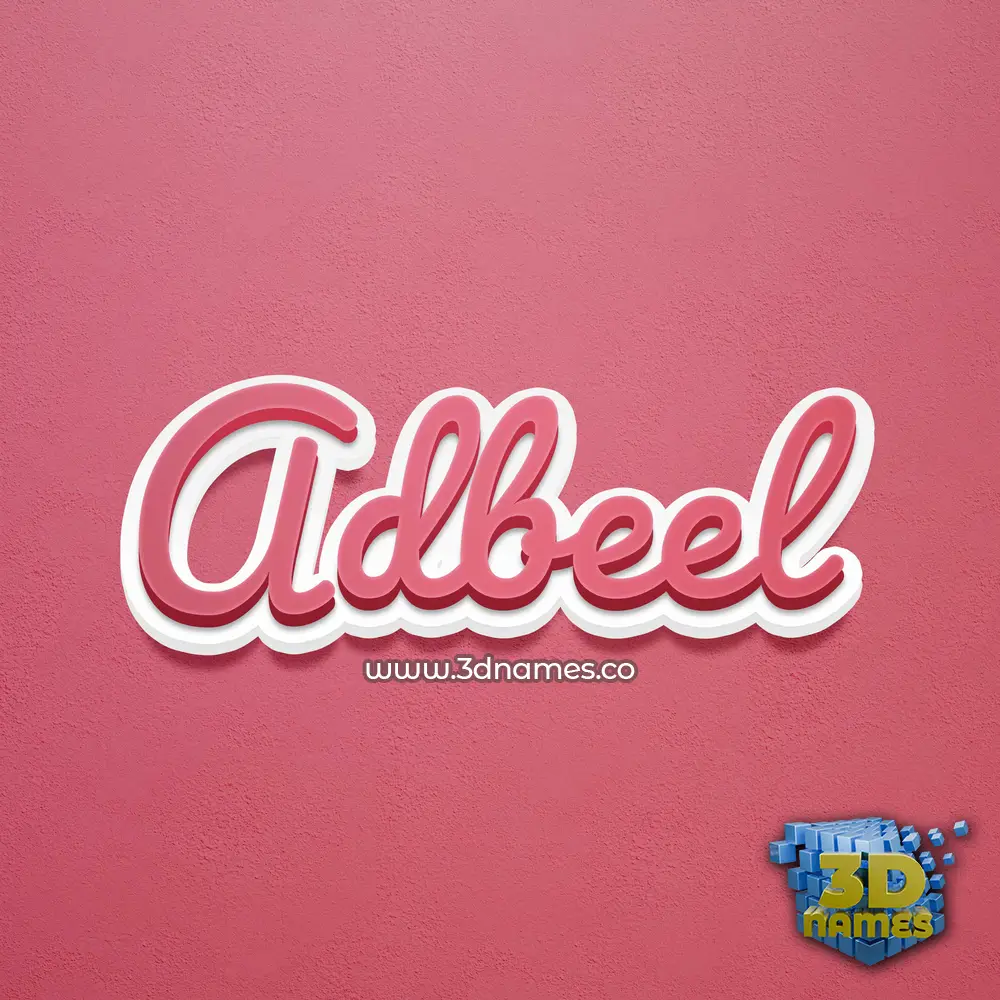 adbeel in Red Scribble style - 3D name wallpaper