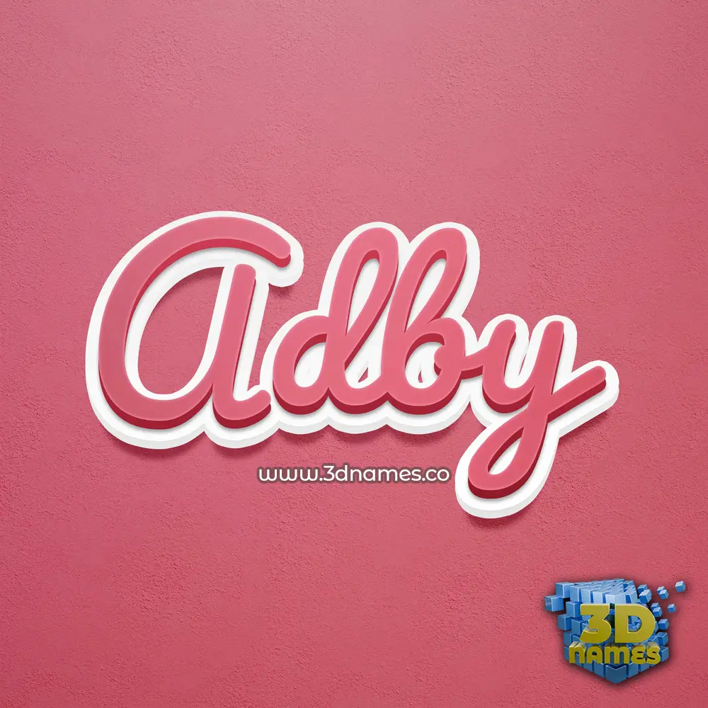 adby in Red Scribble style - 3D name wallpaper
