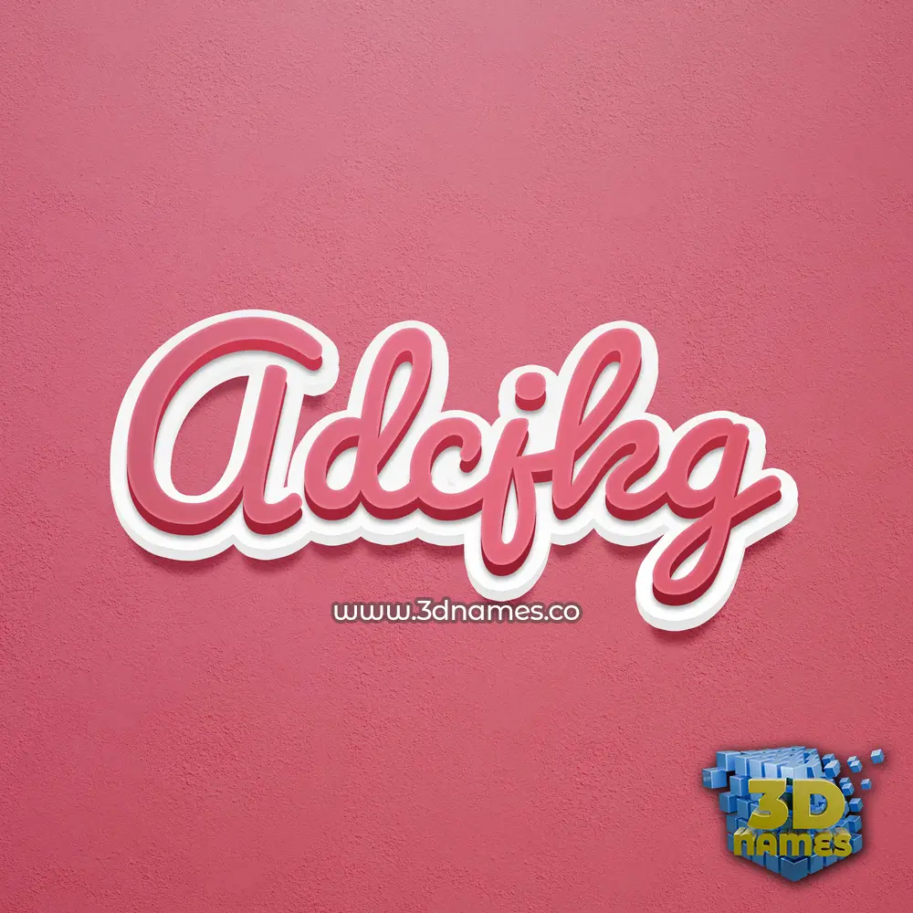 adcjkg in Red Scribble style - 3D name wallpaper