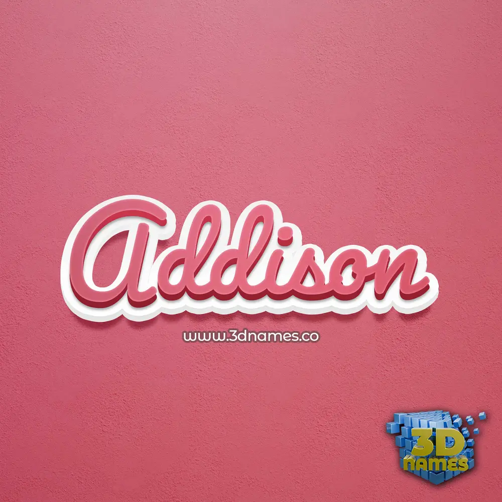 addison in Red Scribble style - 3D name wallpaper