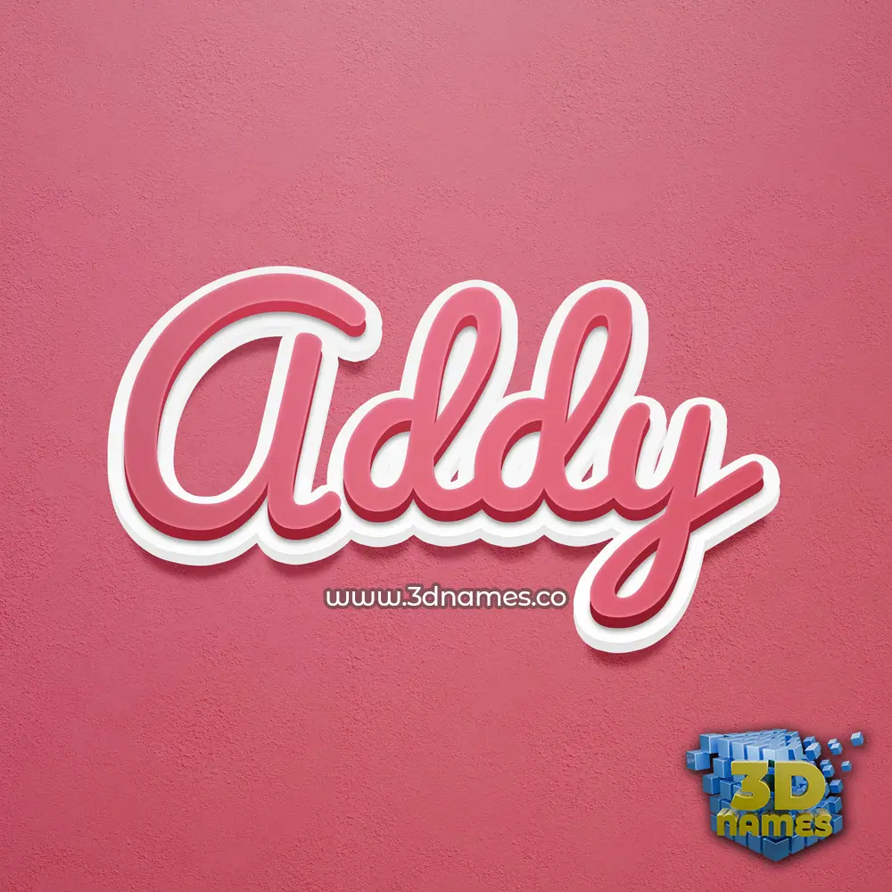 addy in Red Scribble style - 3D name wallpaper