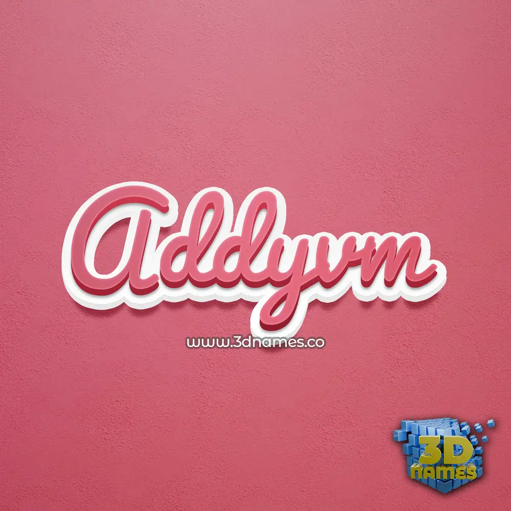 addyvm in Red Scribble style - 3D name wallpaper