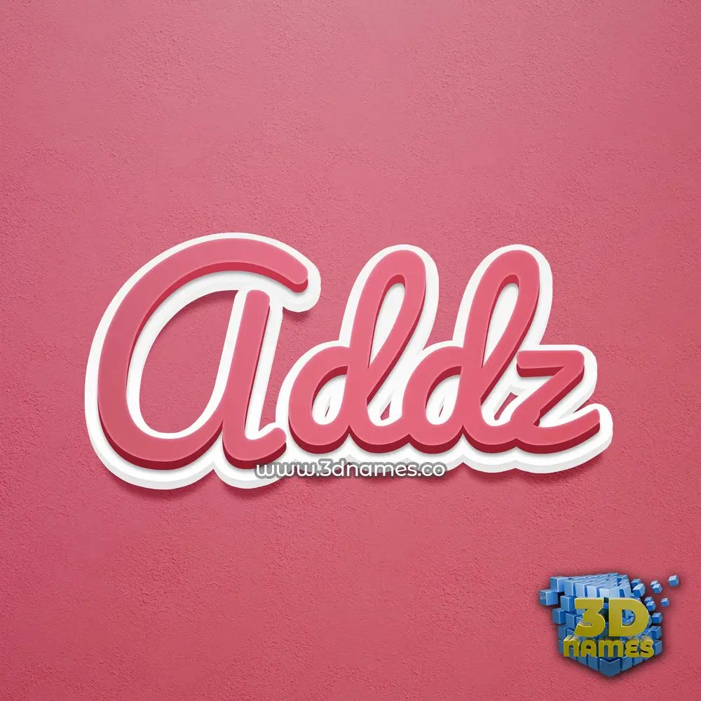 addz in Red Scribble style - 3D name wallpaper