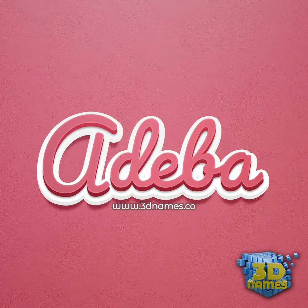 adeba in Red Scribble style - 3D name wallpaper
