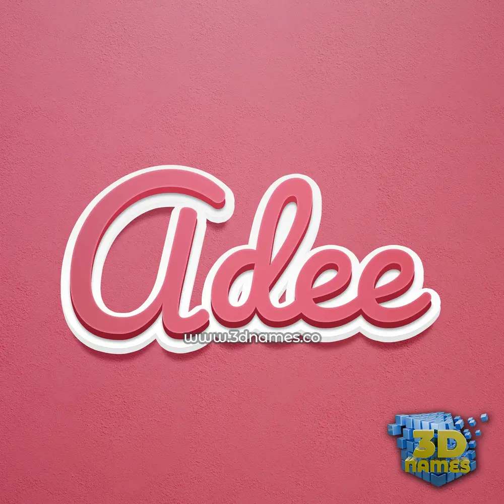 adee in Red Scribble style - 3D name wallpaper