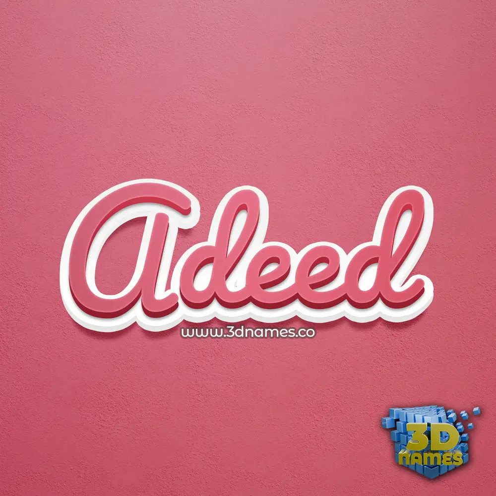 adeed in Red Scribble style - 3D name wallpaper